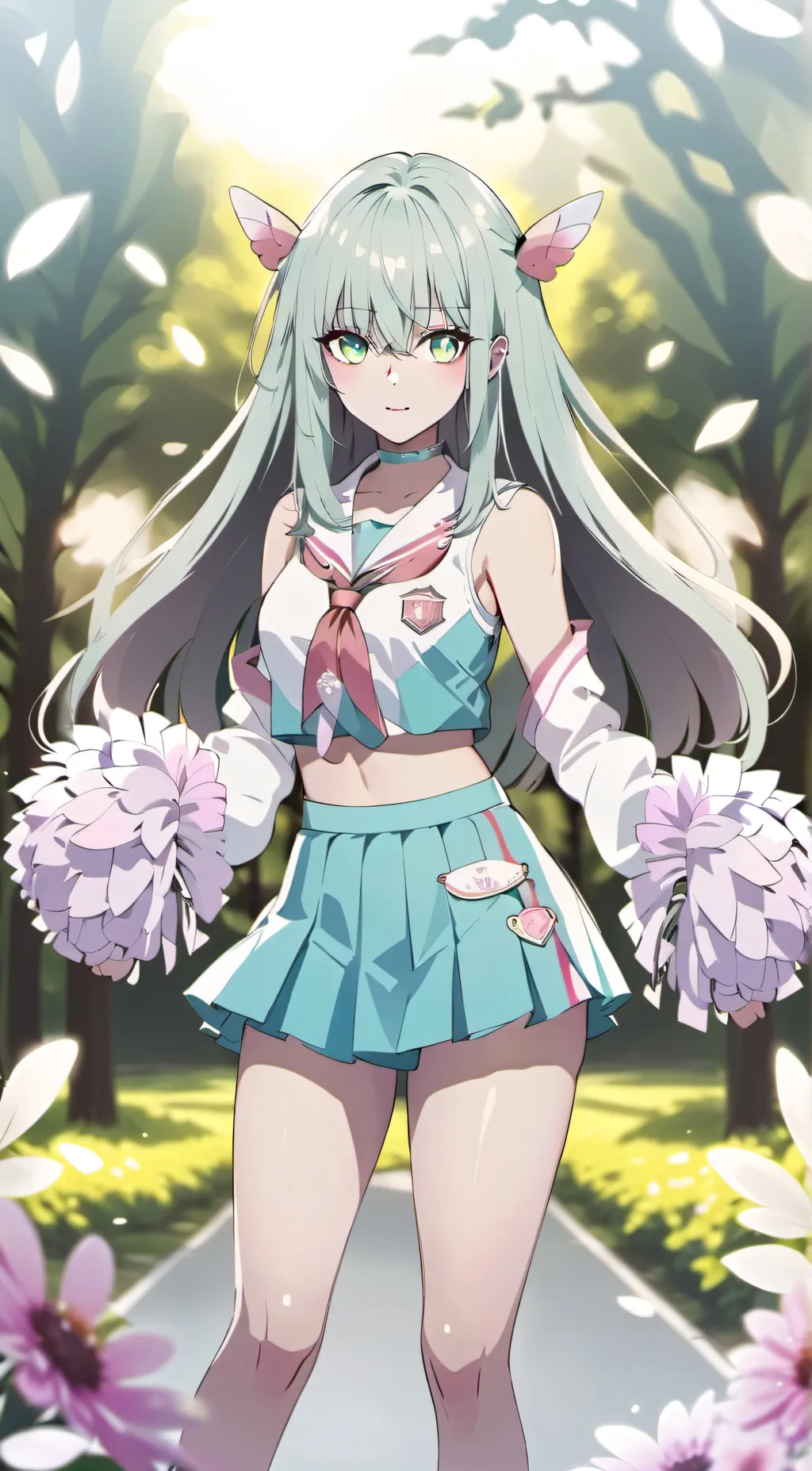 ai character: Glitter Silverleaf background