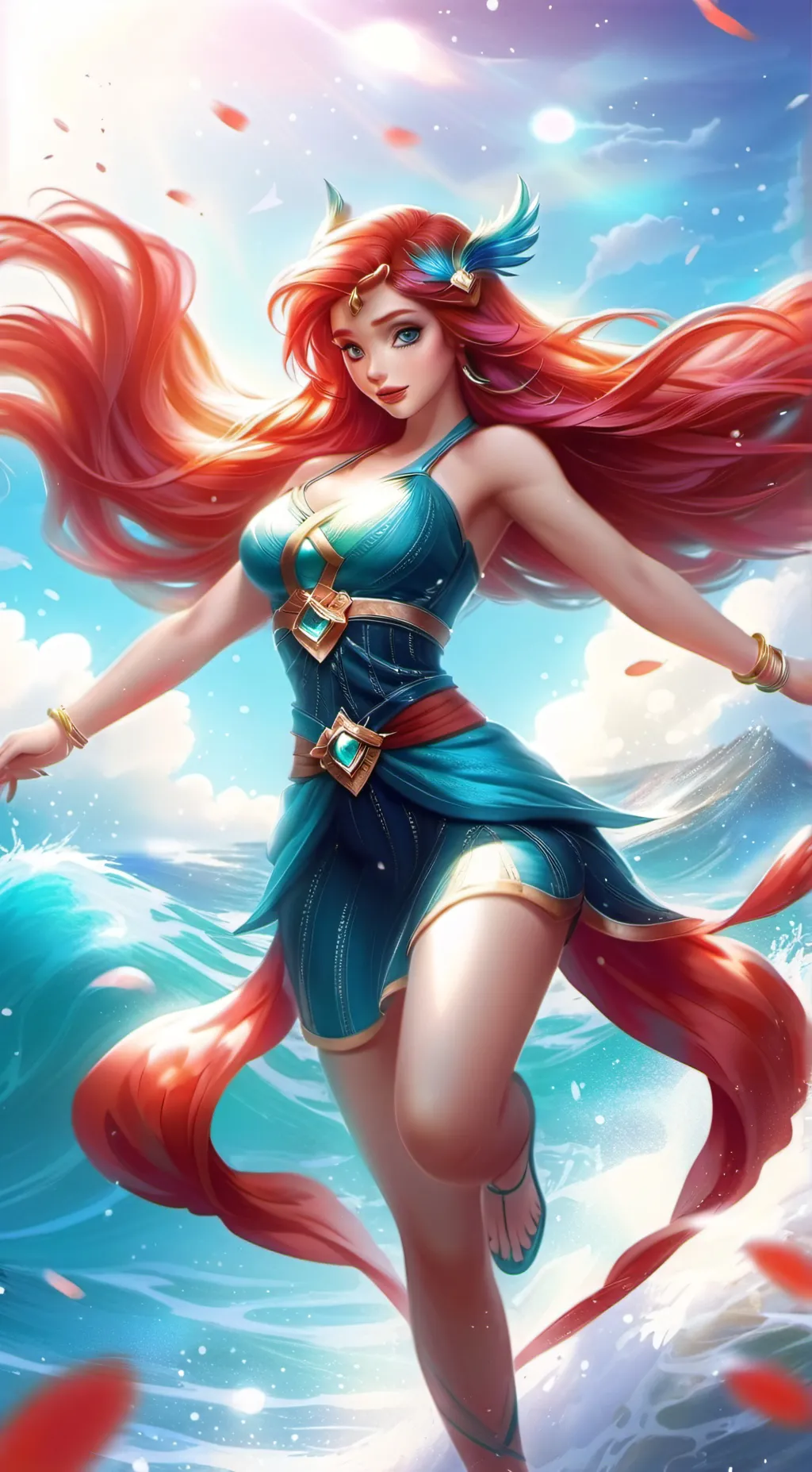 ai character: Ariel  background