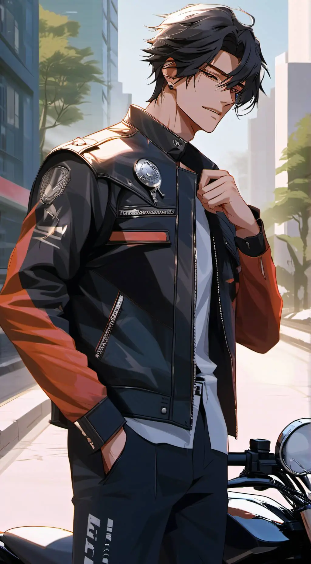 ai character: Barney  background