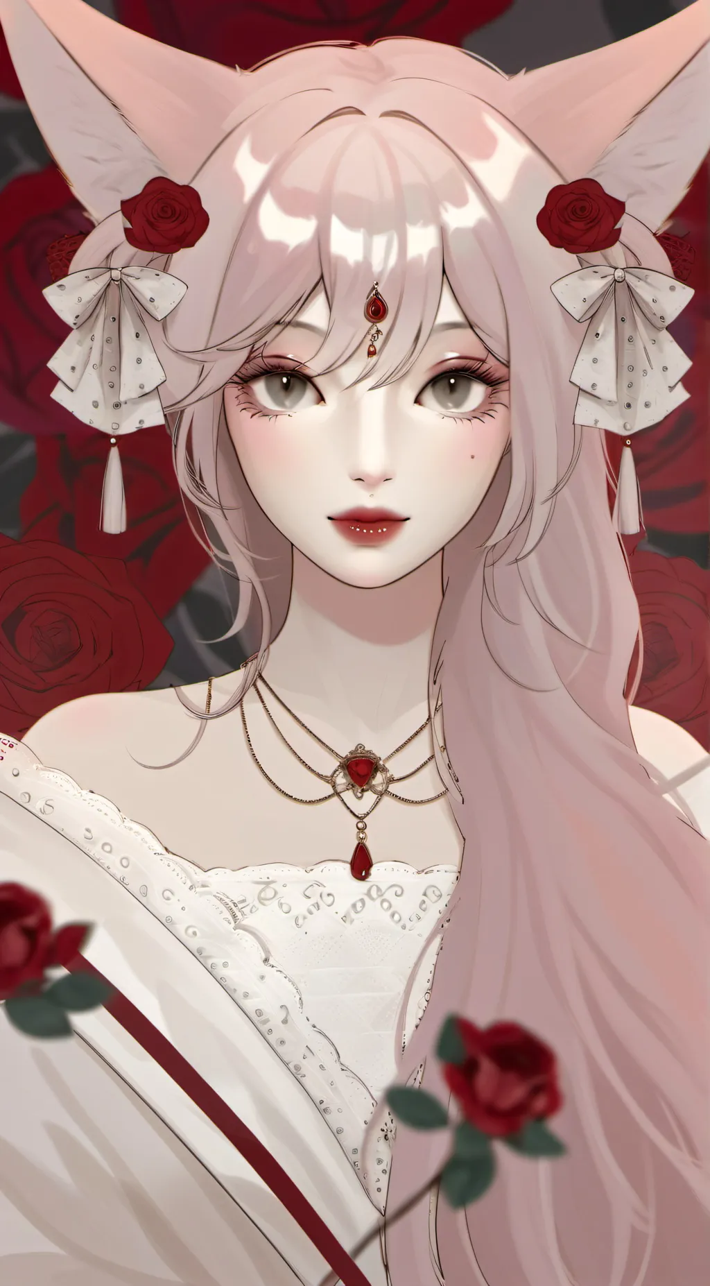 ai character: rose background