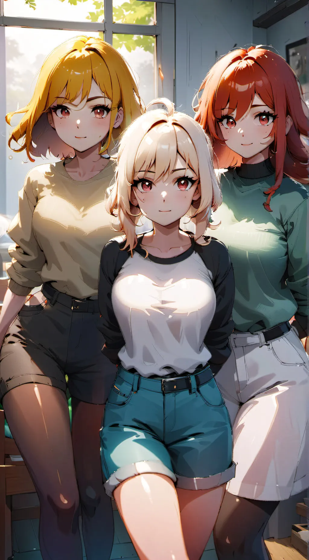 ai character: Amy, Jess, and Ivy background