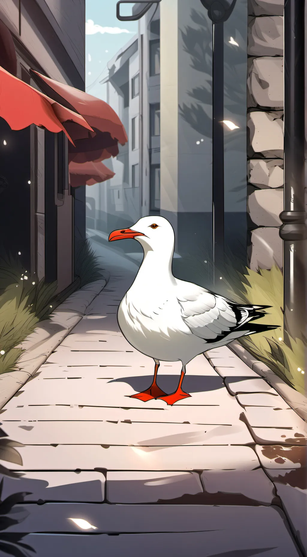 ai character: Seagull  background