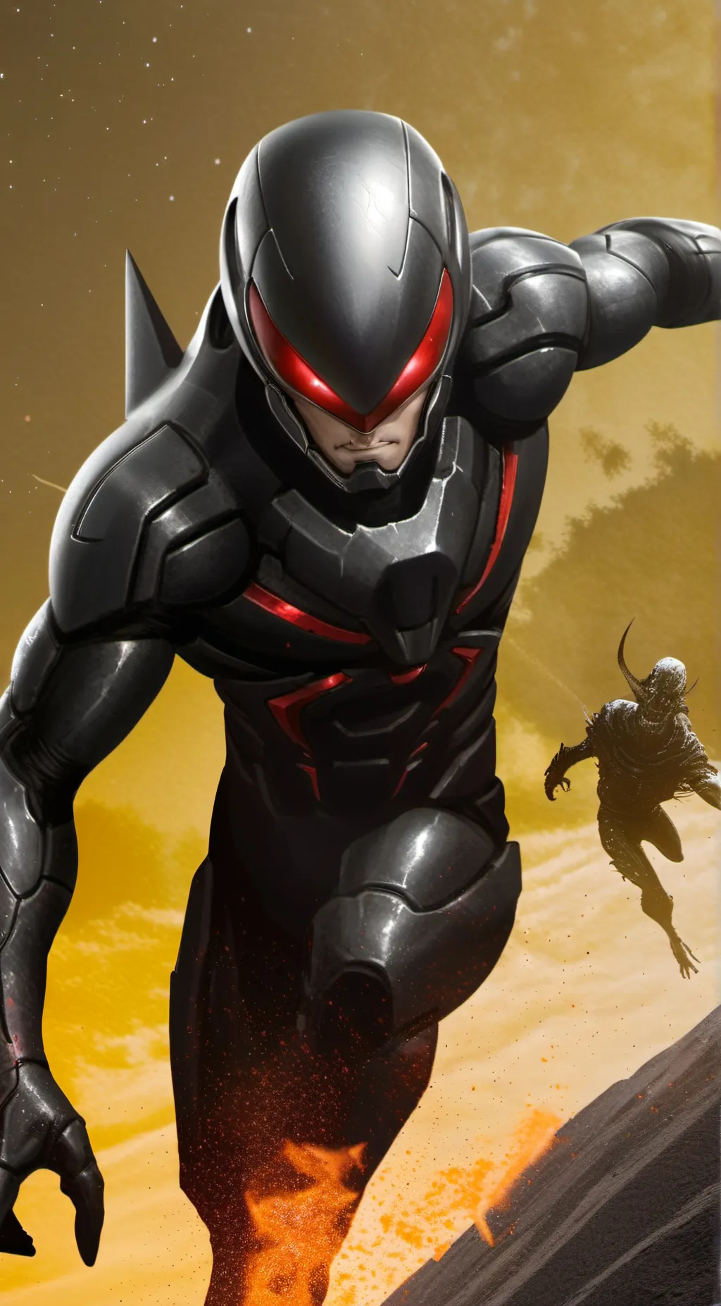 ai character: Black Jogger background