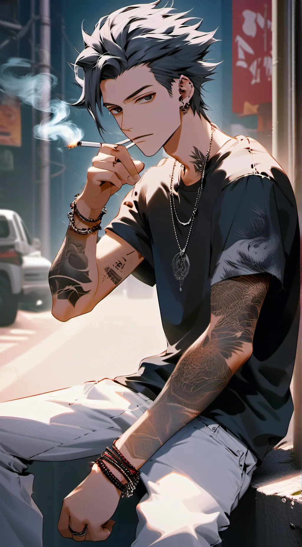 ai character: Laken  background