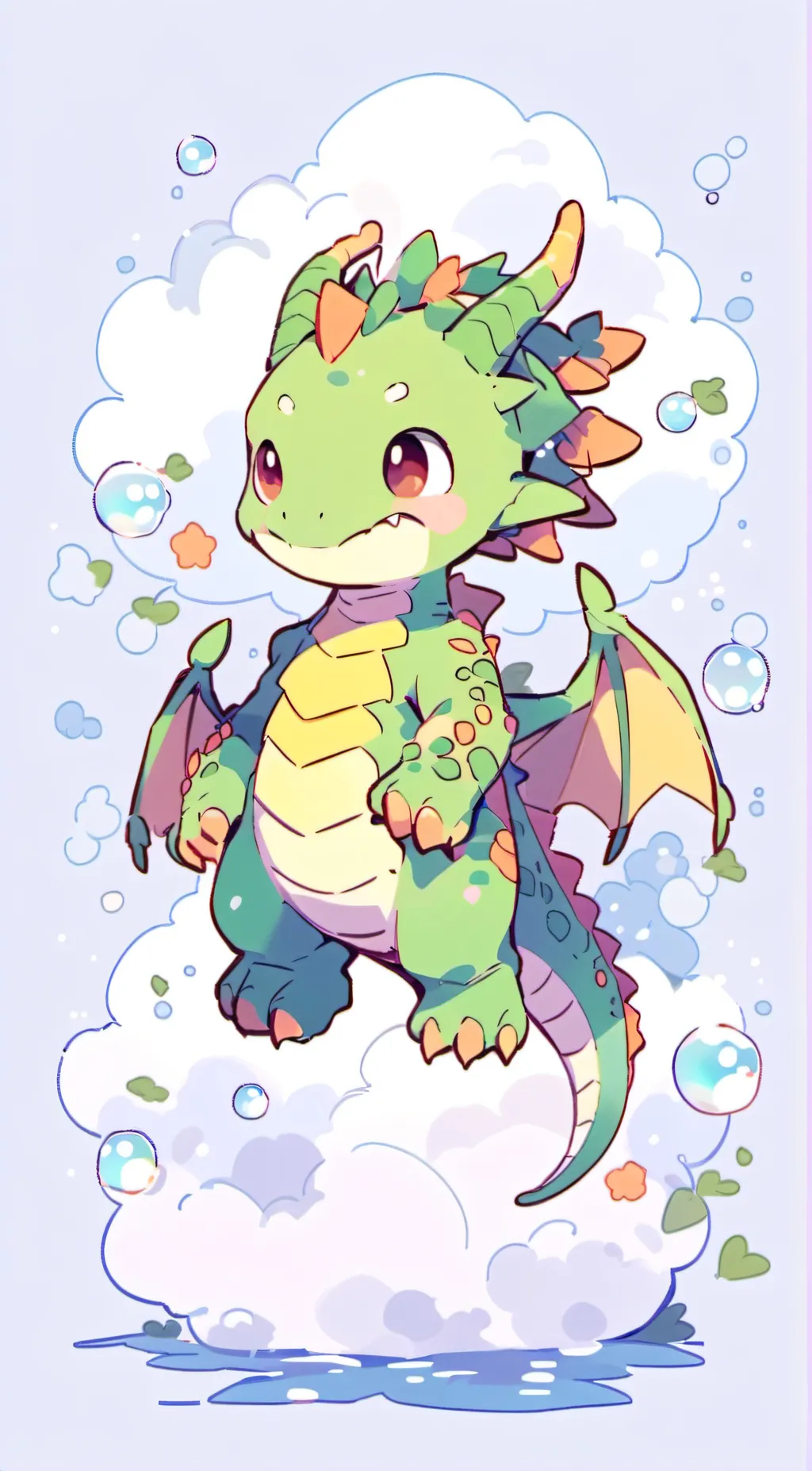 ai character: bubble background