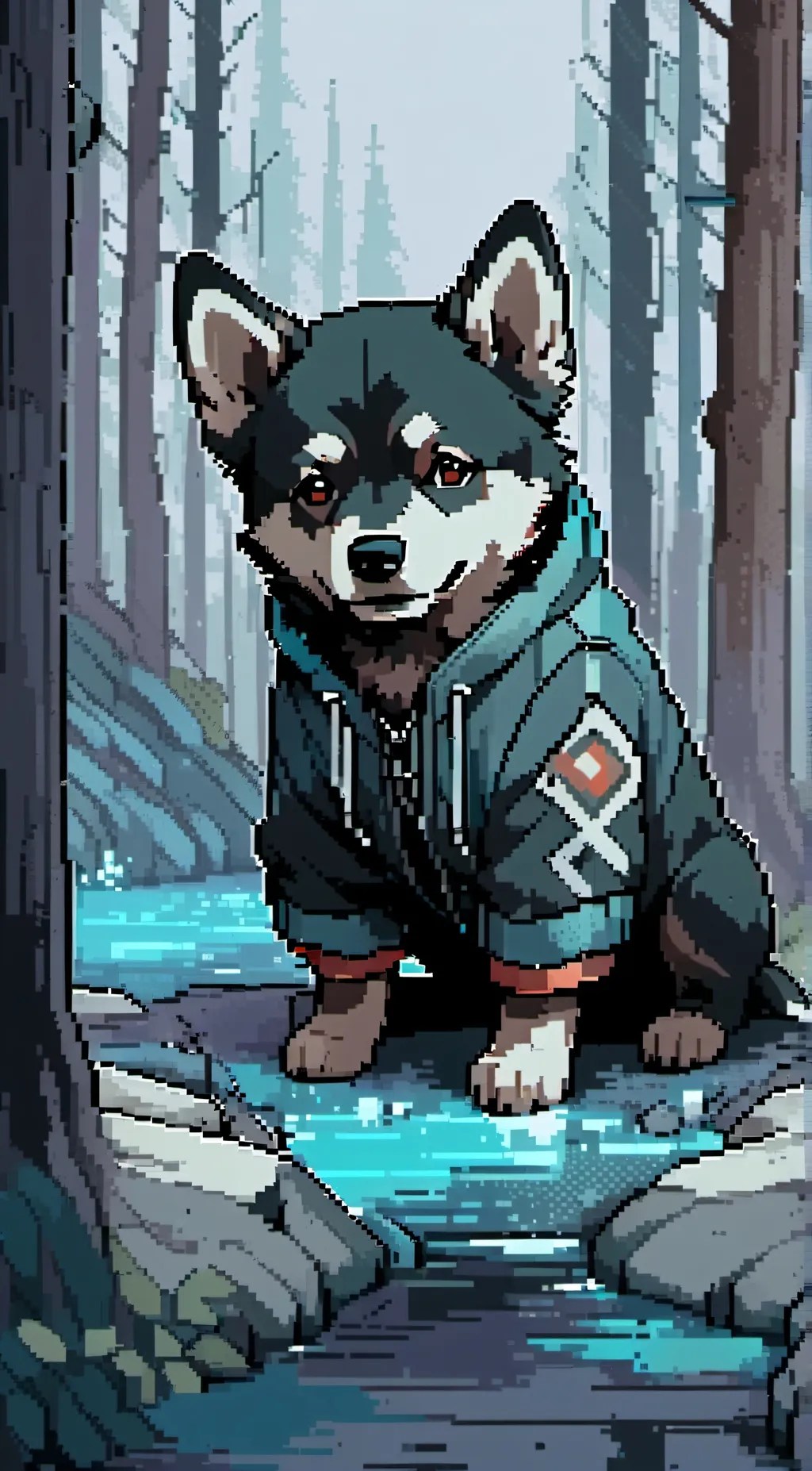 ai character: dog background