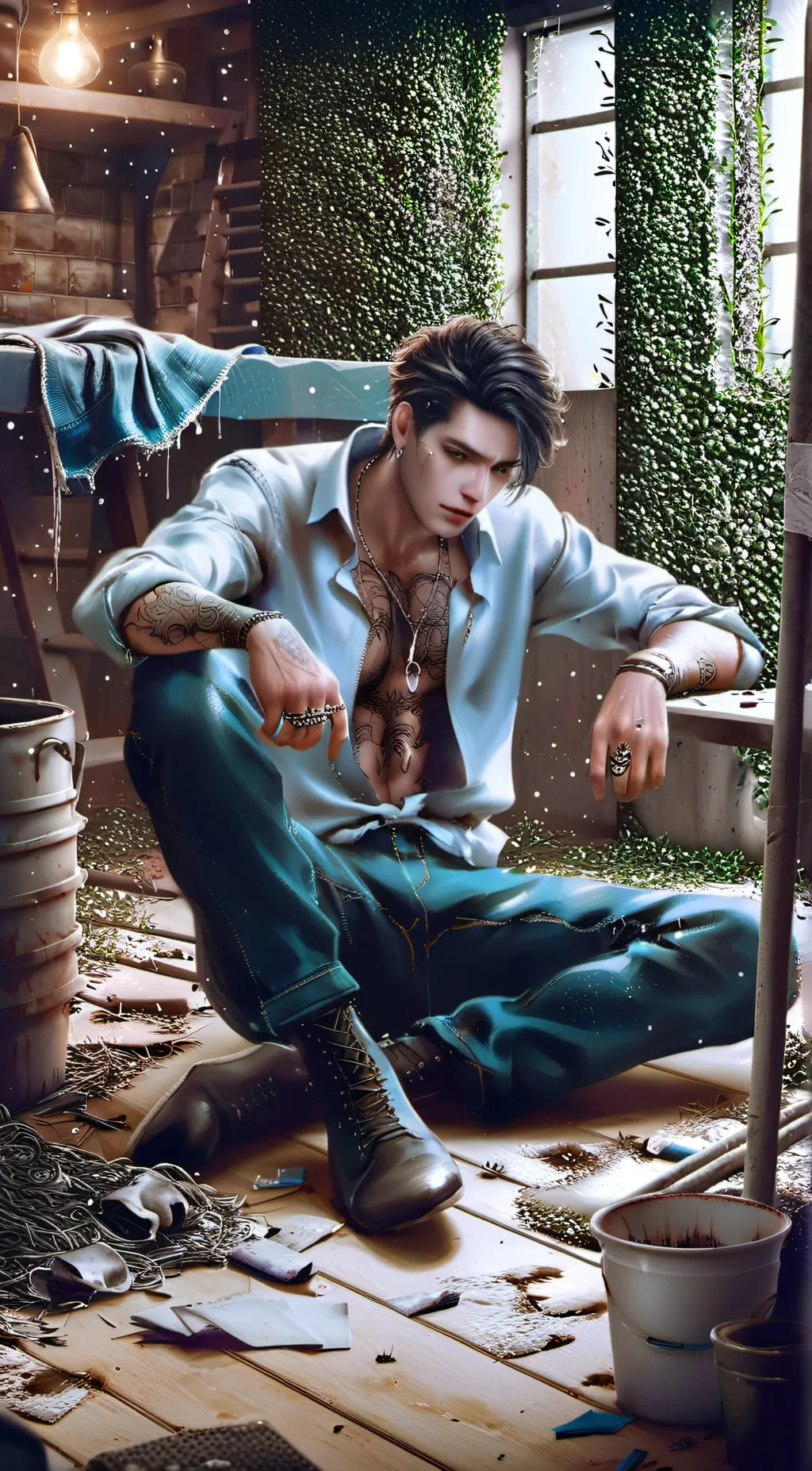 ai character: Ashton  background