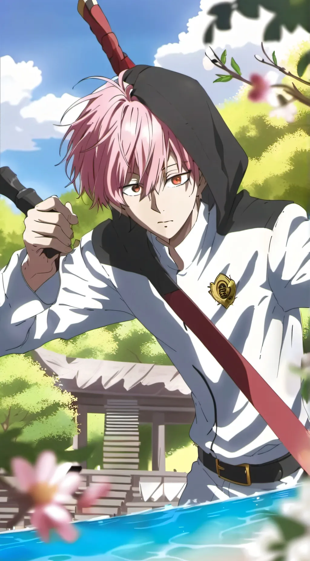 ai character: shoto and deku background