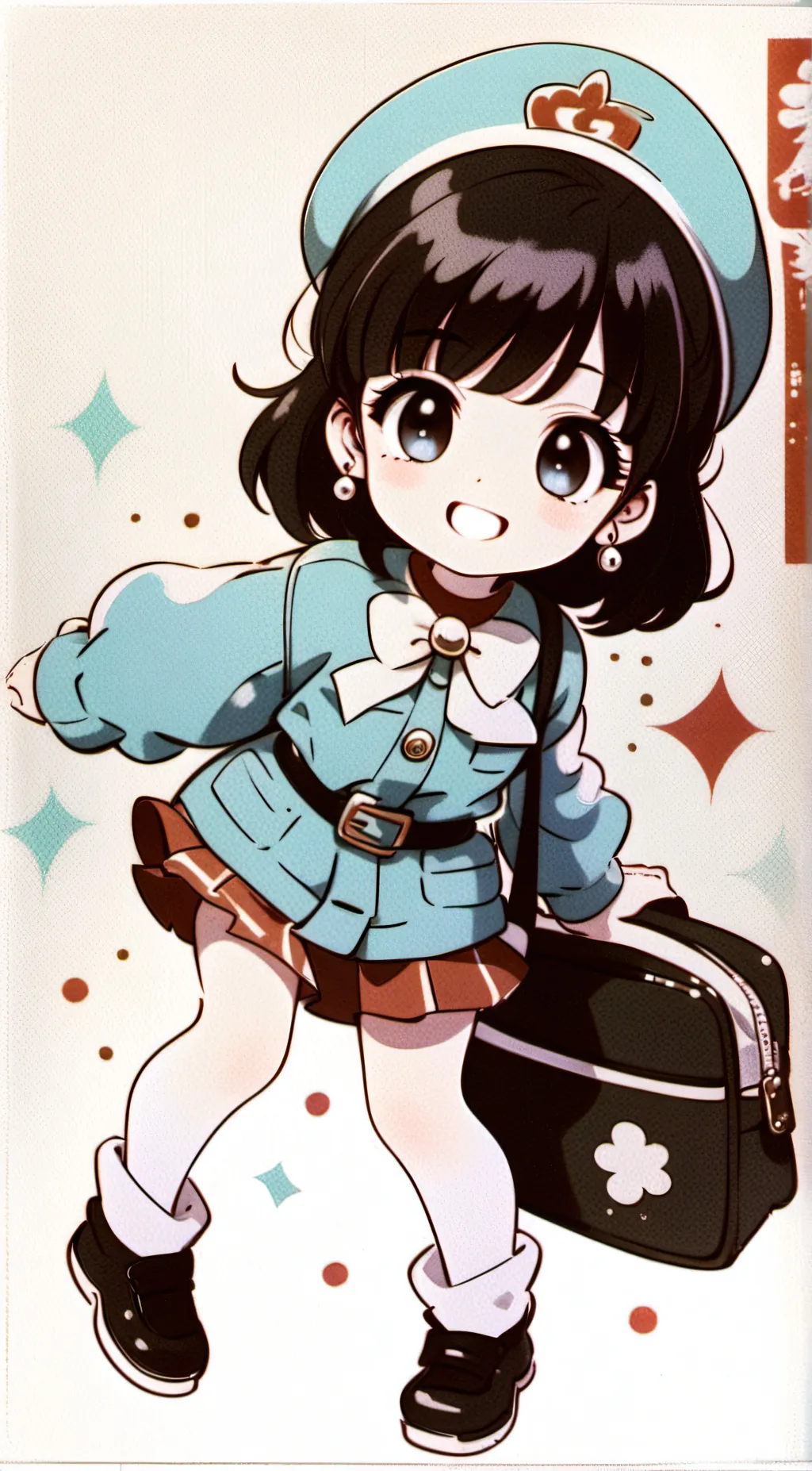 ai character: cute girl background