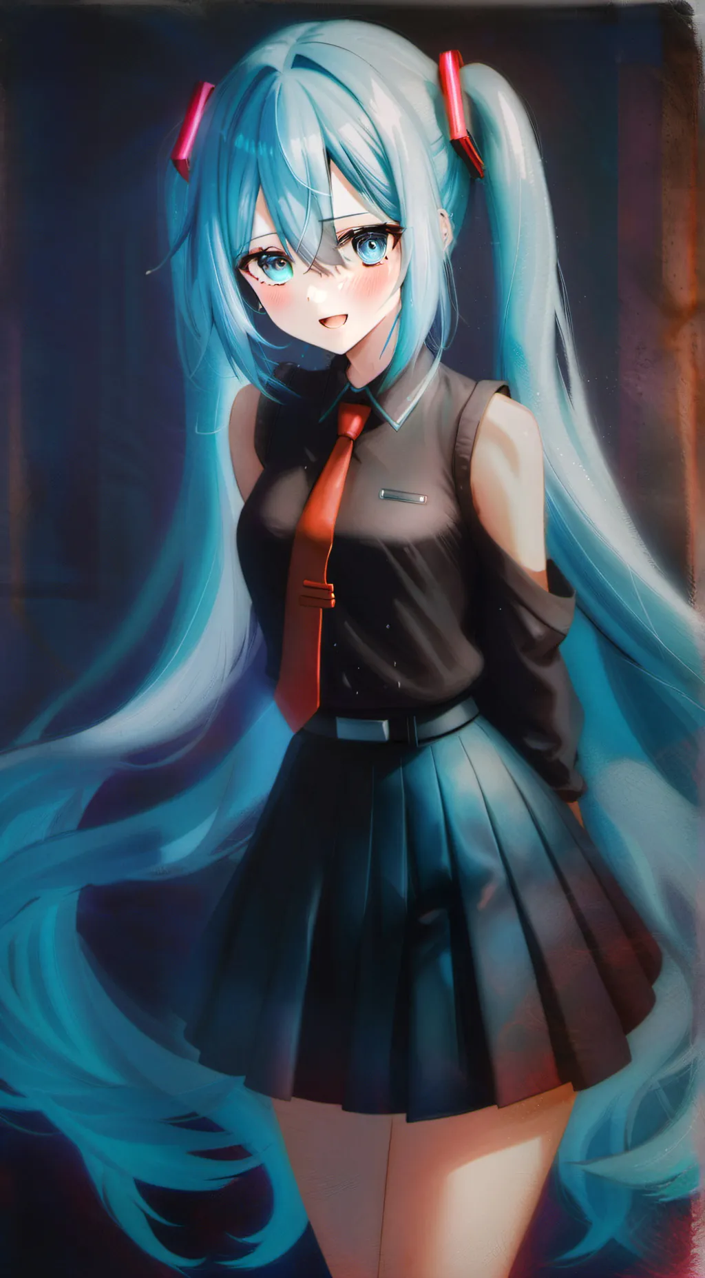 ai character: miku  zatsune background