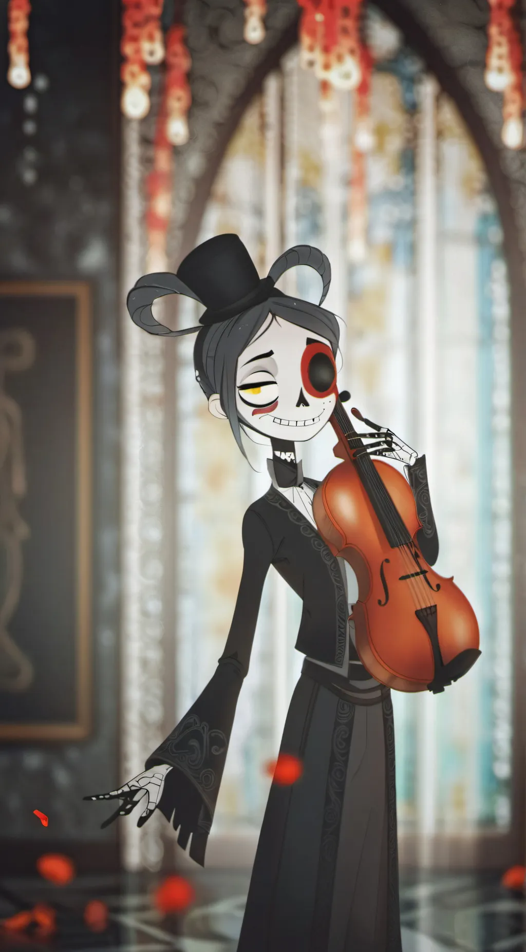 ai character: lute background