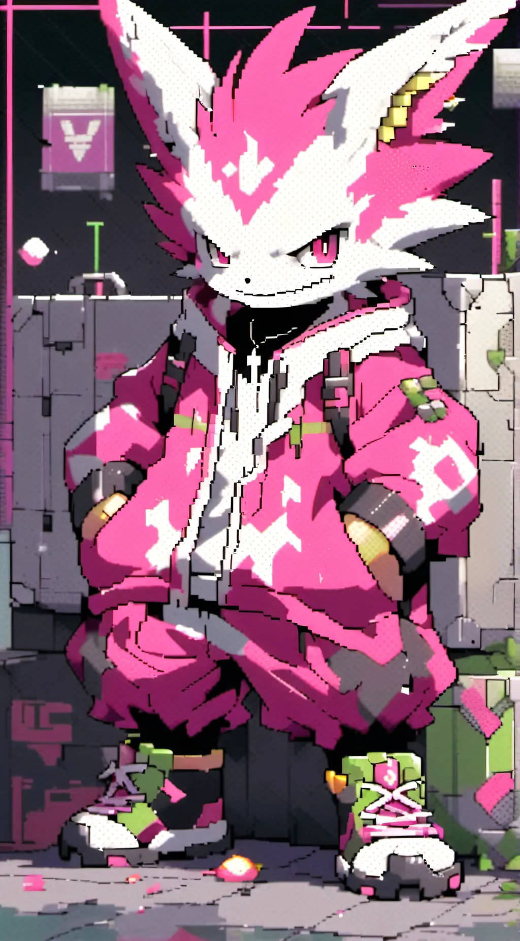 ai character: Digimon NEOPUNK  background