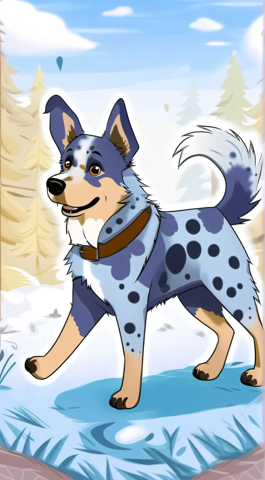 ai character: Bluey Heeler background