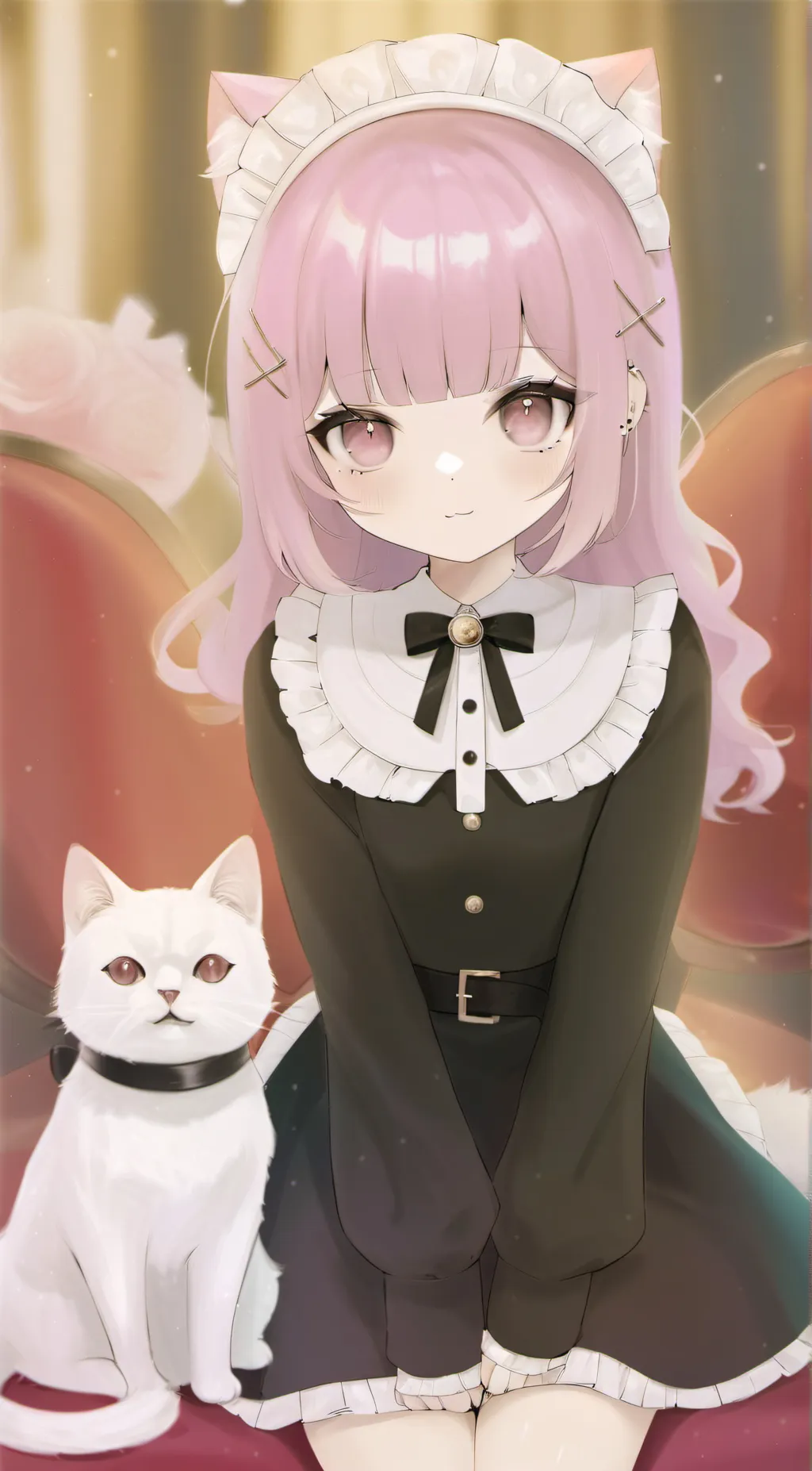 ai character: cat maid background