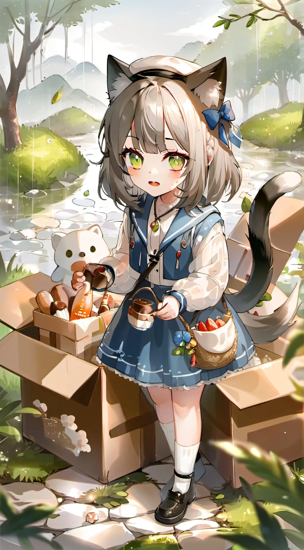 ai character: neko background