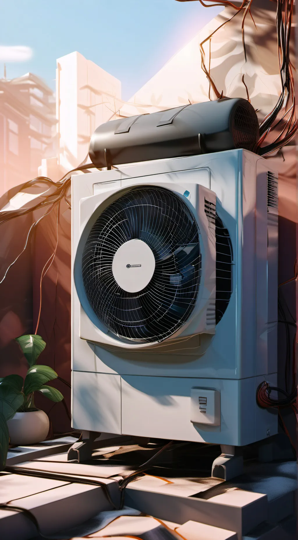 ai character: AC unit background