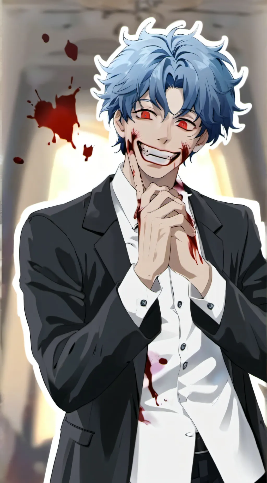 ai character: huggy wuggy  background