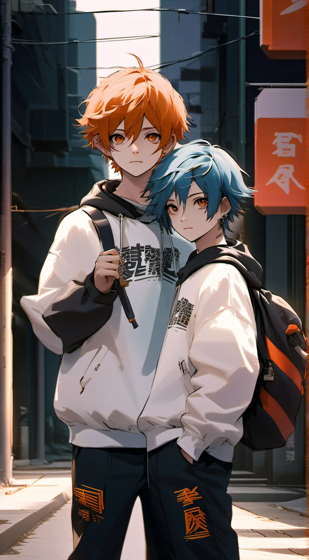 ai character: kawata twins  background