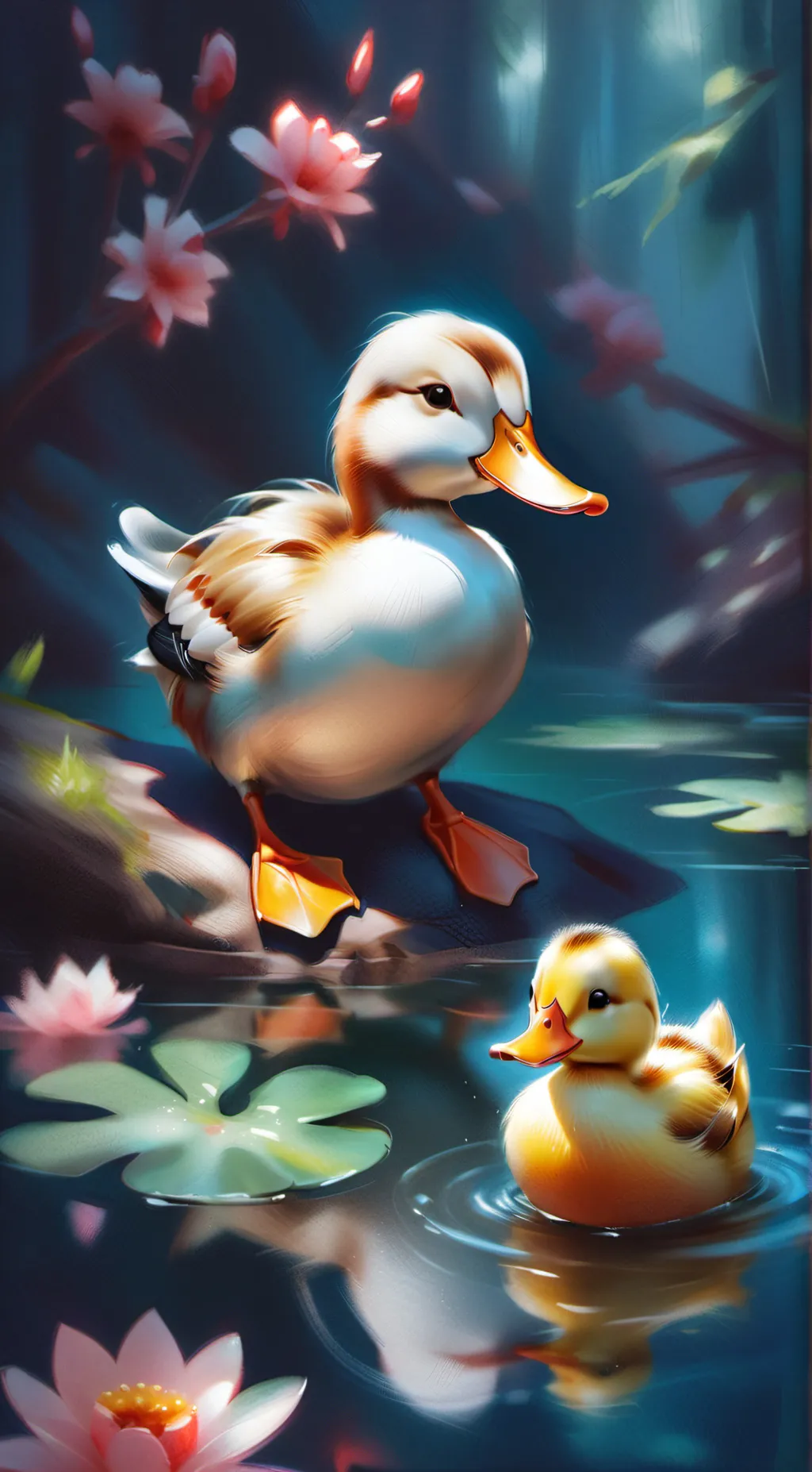 ai character: smiling critters background