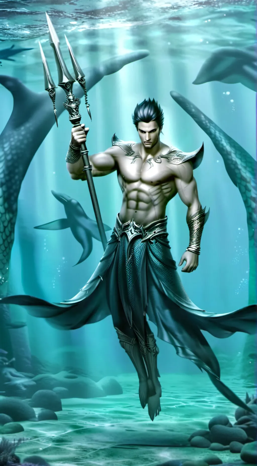 ai character: Trident Ray background