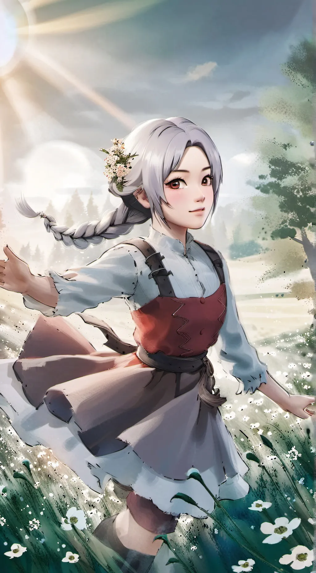 ai character: Scarlet background