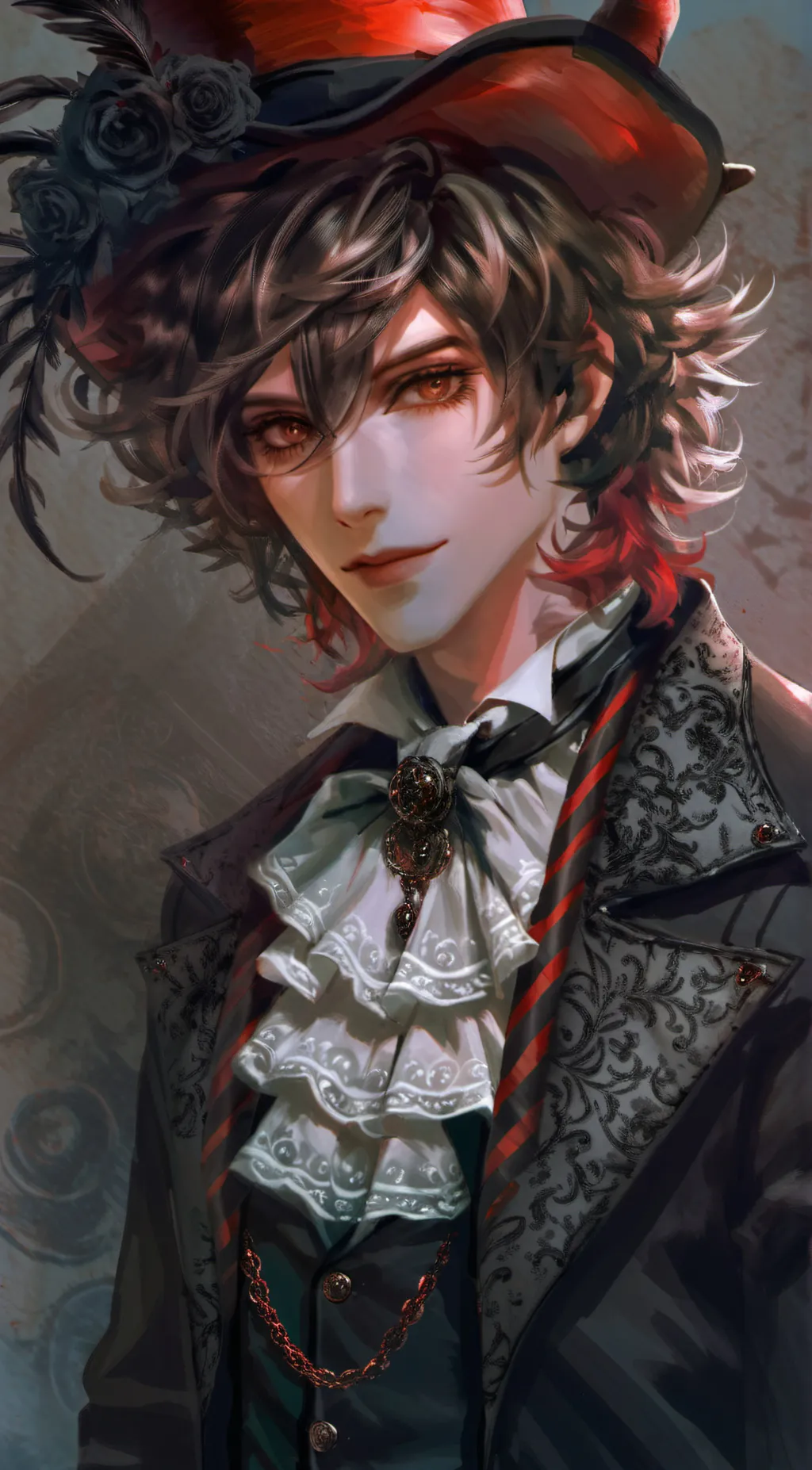 ai character: Mad Hatter Evan background