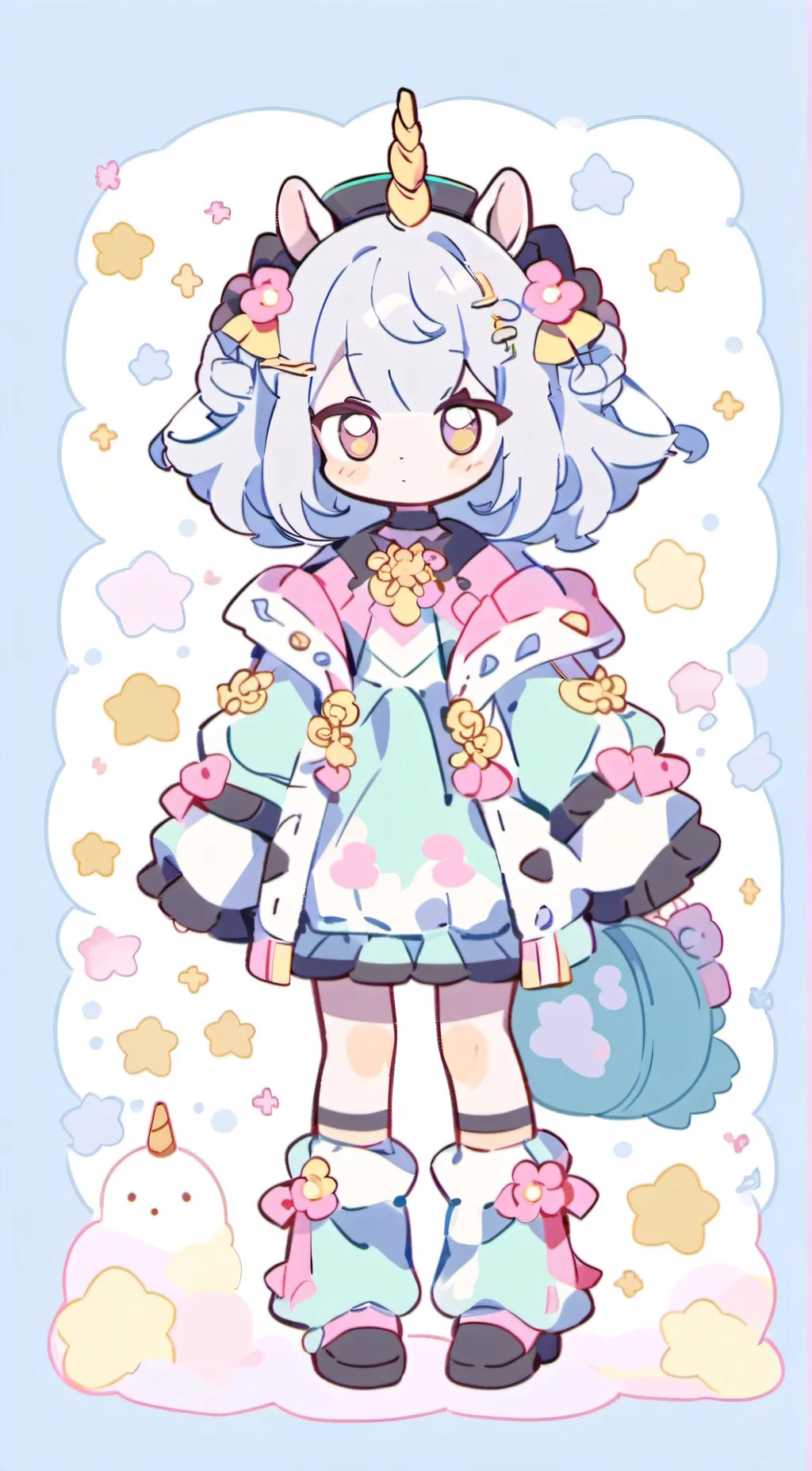 ai character: unicorn background