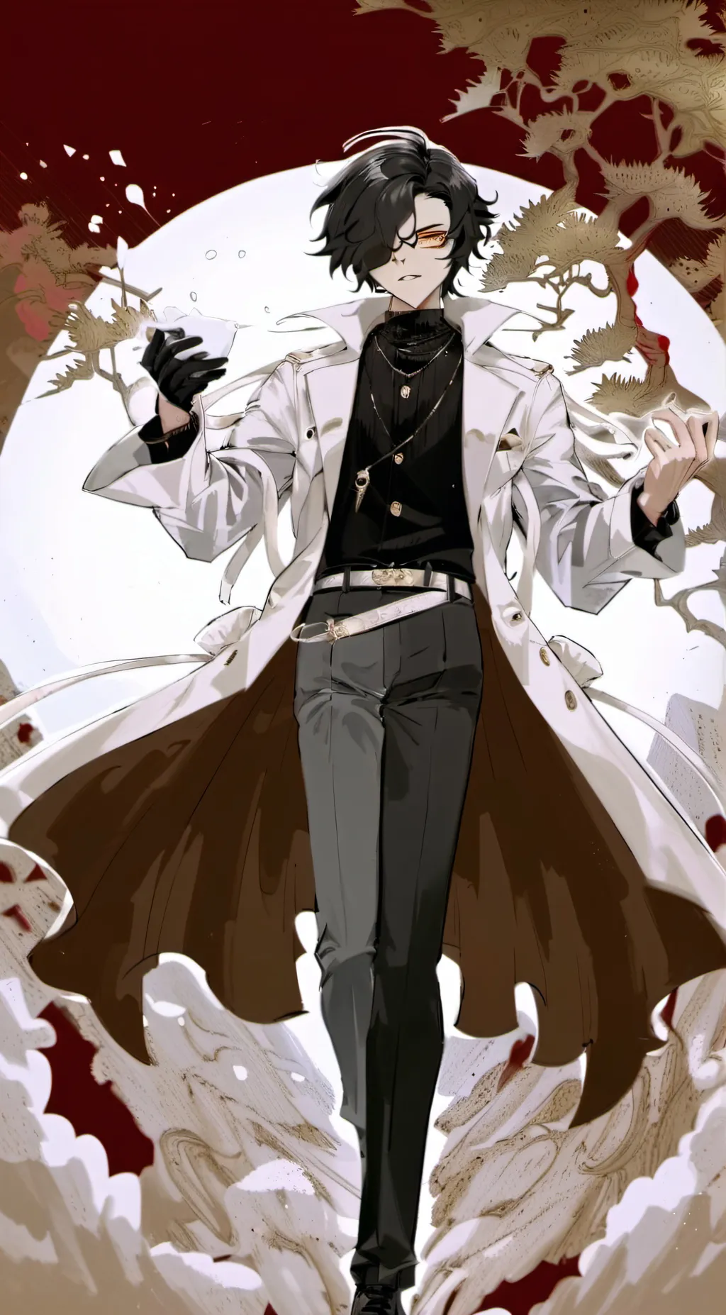 ai character: Stone background