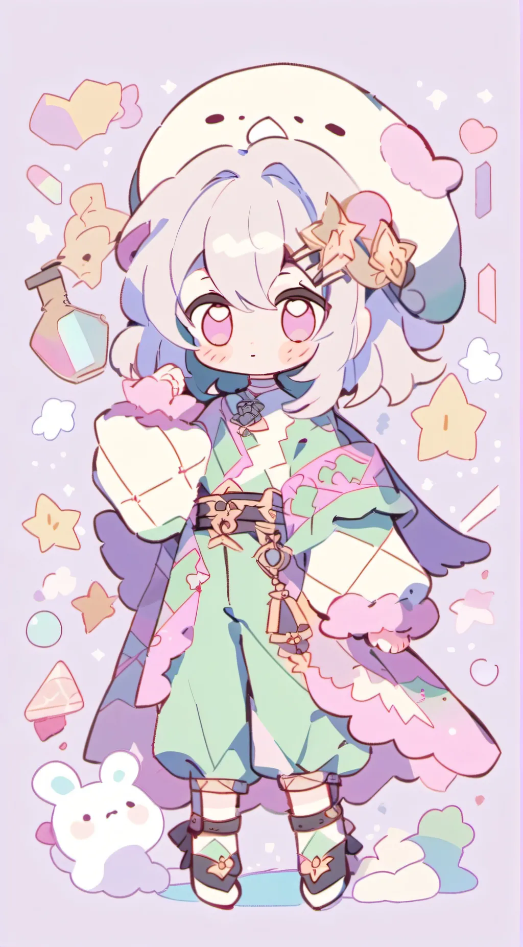 ai character: angl X husk background