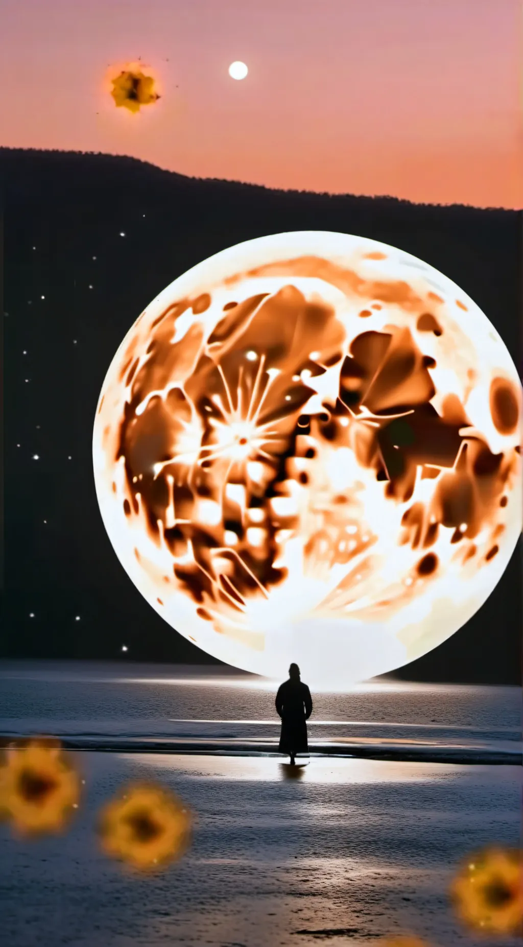 ai character: Moon drop and sun background