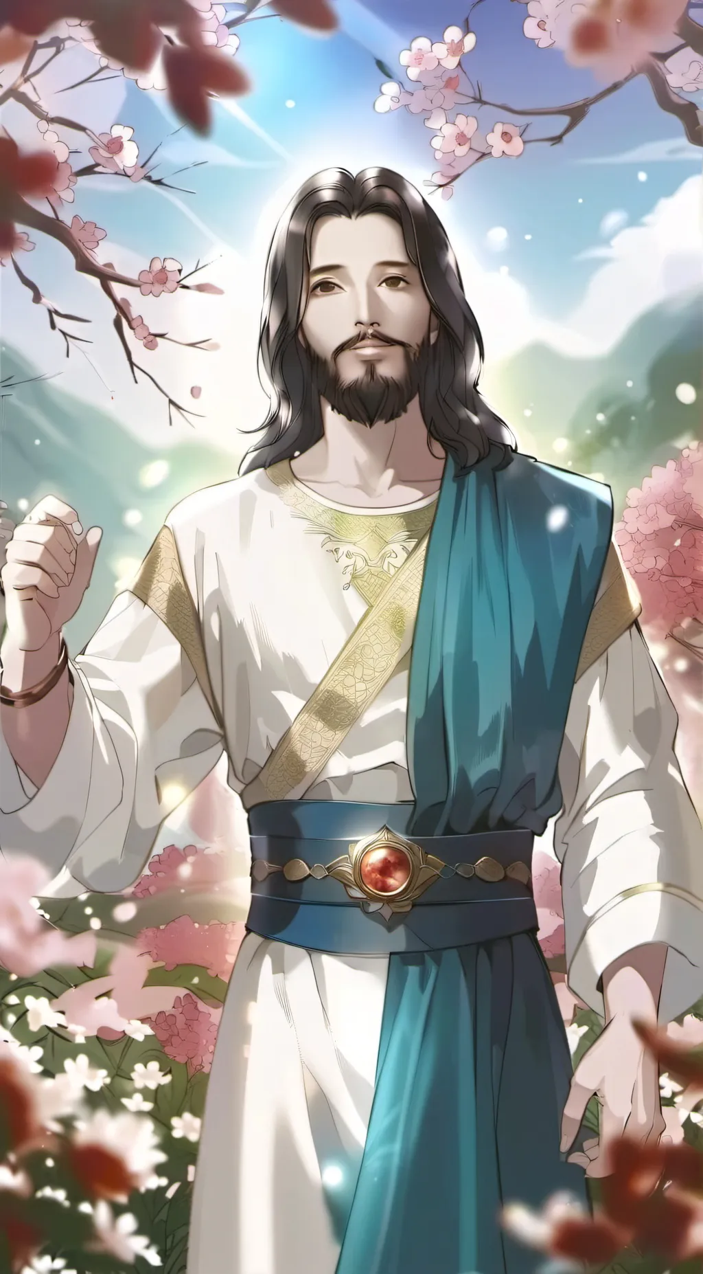 ai character: Jesus Christ background