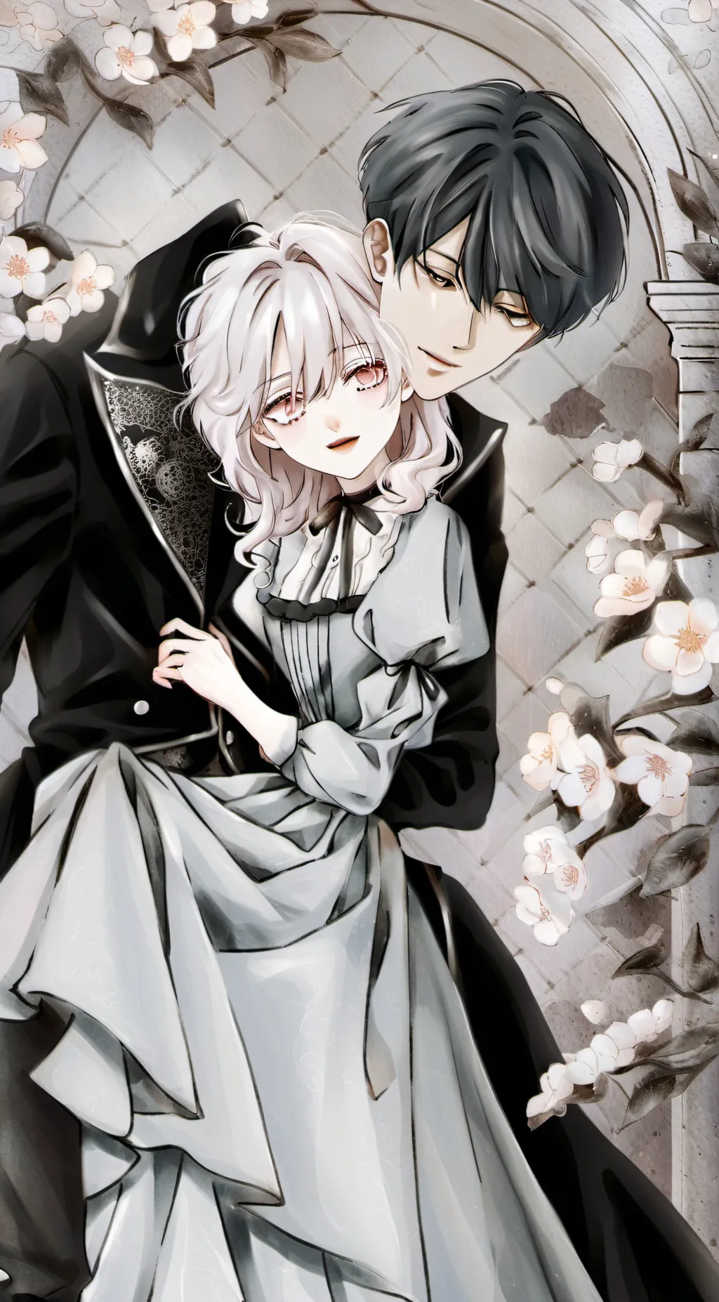 ai character: Shoto and Mina background