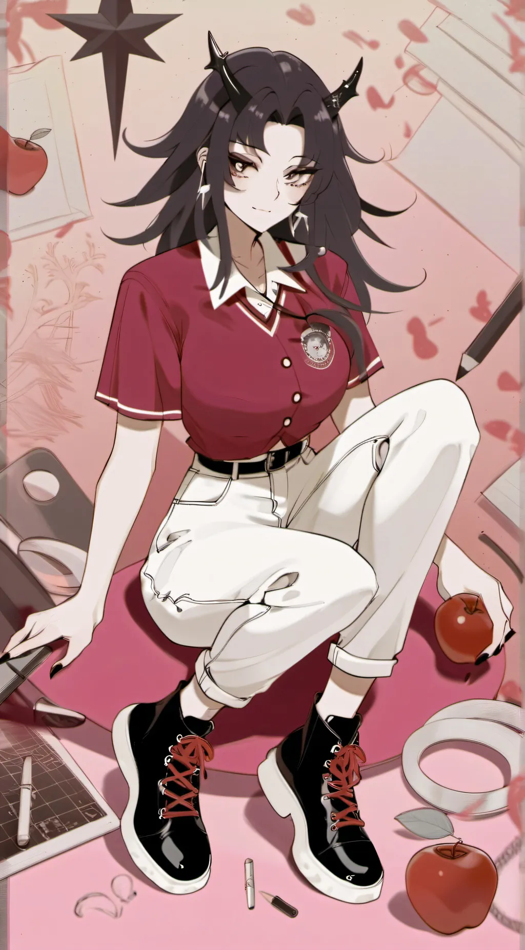 ai character: miss circle  background