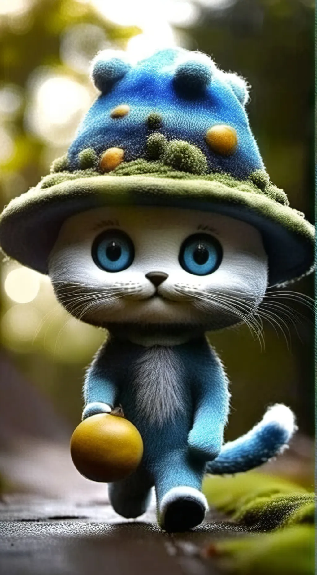 ai character: Smurf cat background