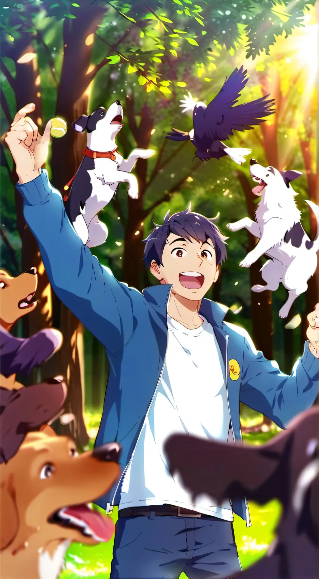 ai character: Dog day background