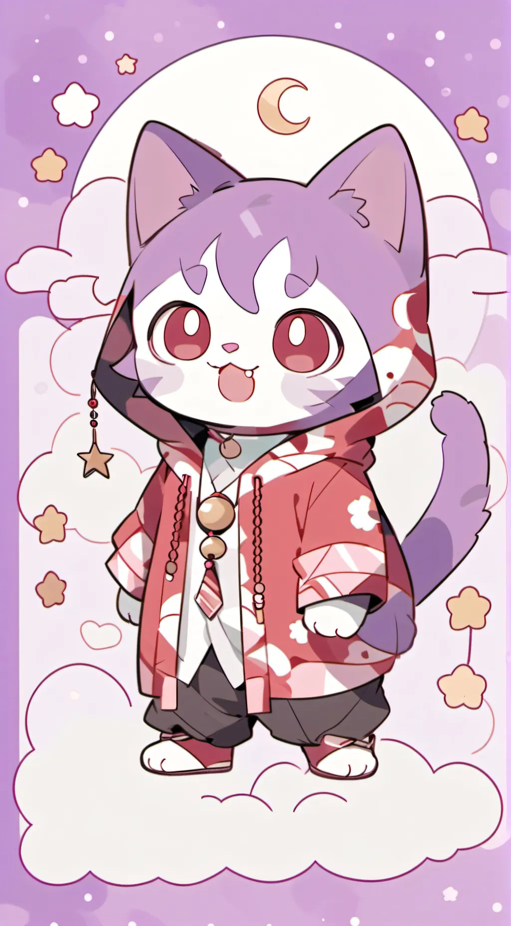 ai character: Chibi catnap background