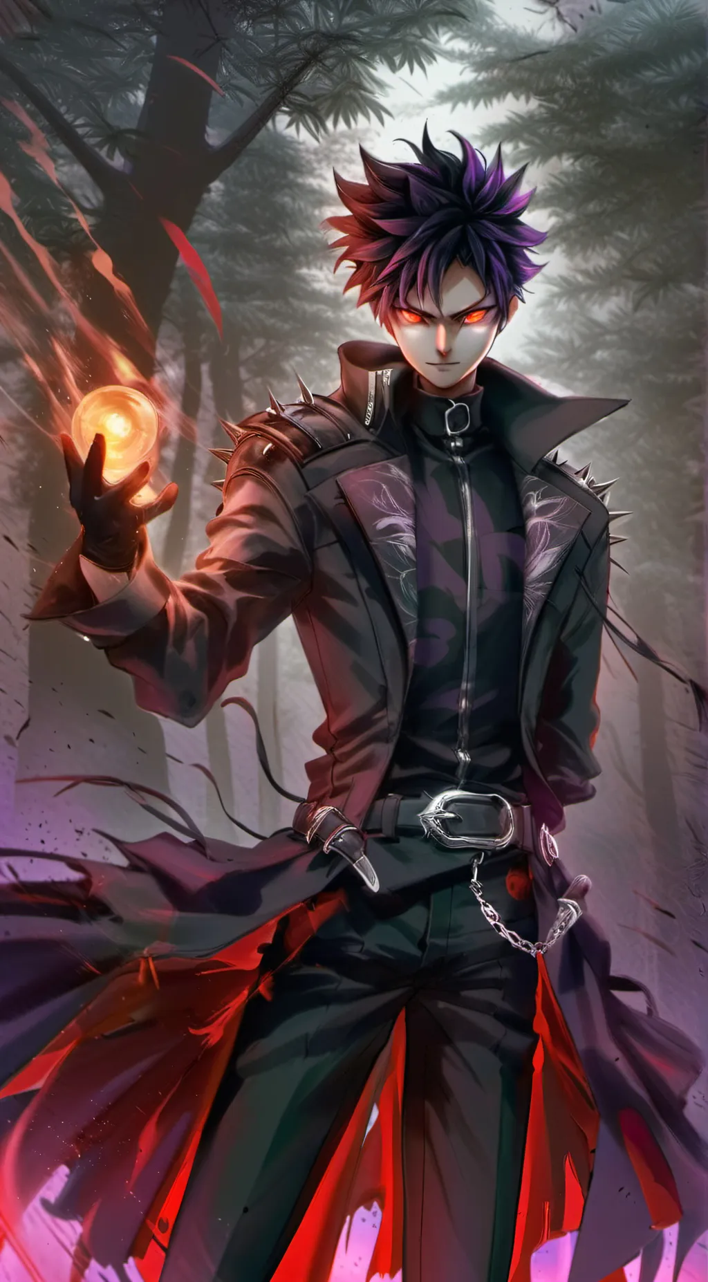 ai character: Smoke background