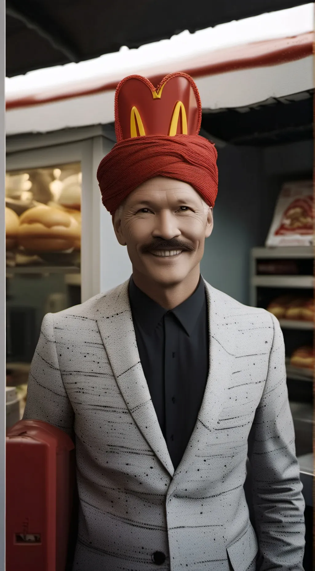 ai character: Mcdonald  background