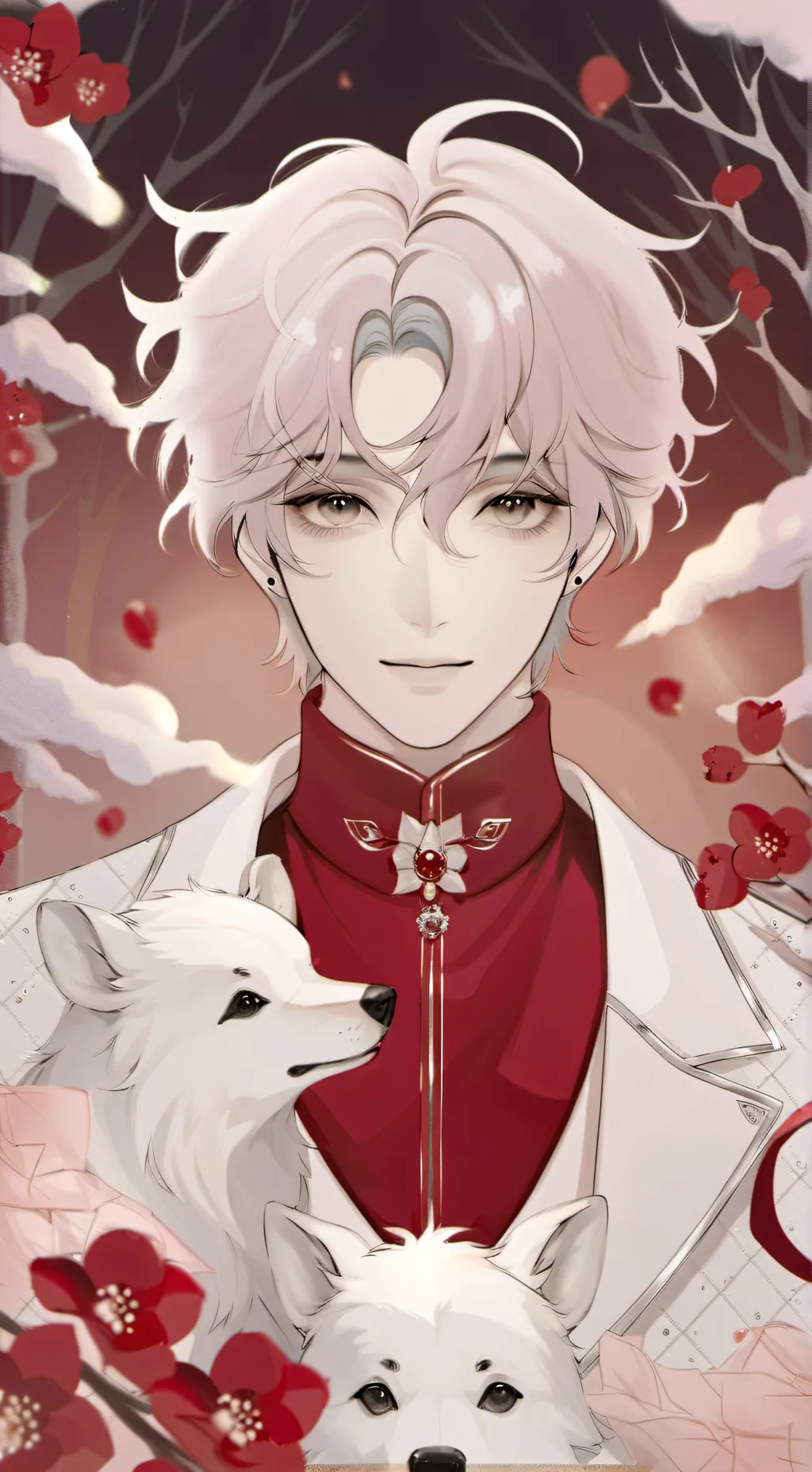 ai character: ice. background