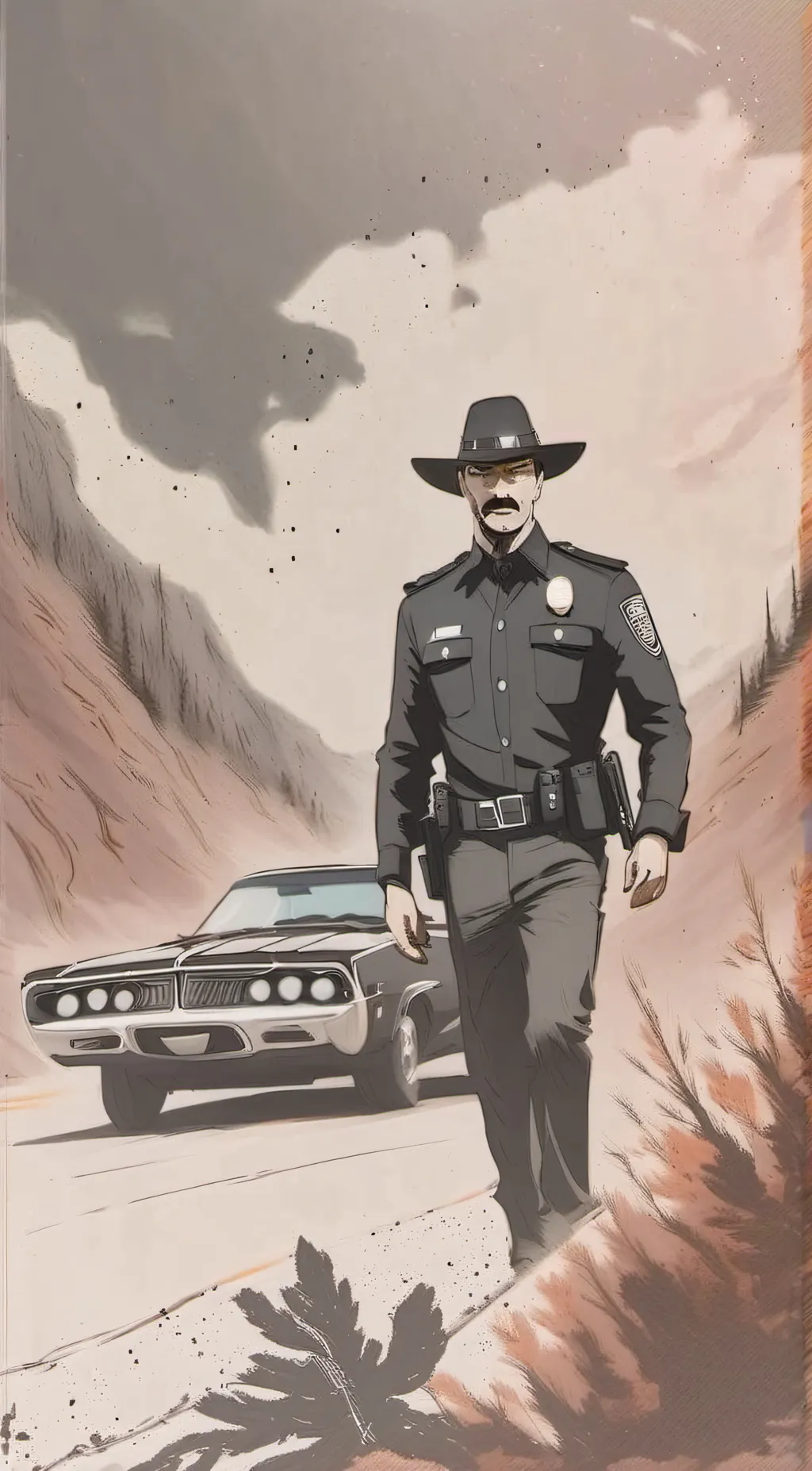 ai character: smokey background