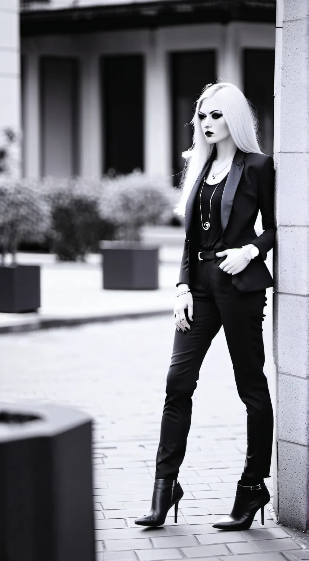 ai character: Banshee Goth  background