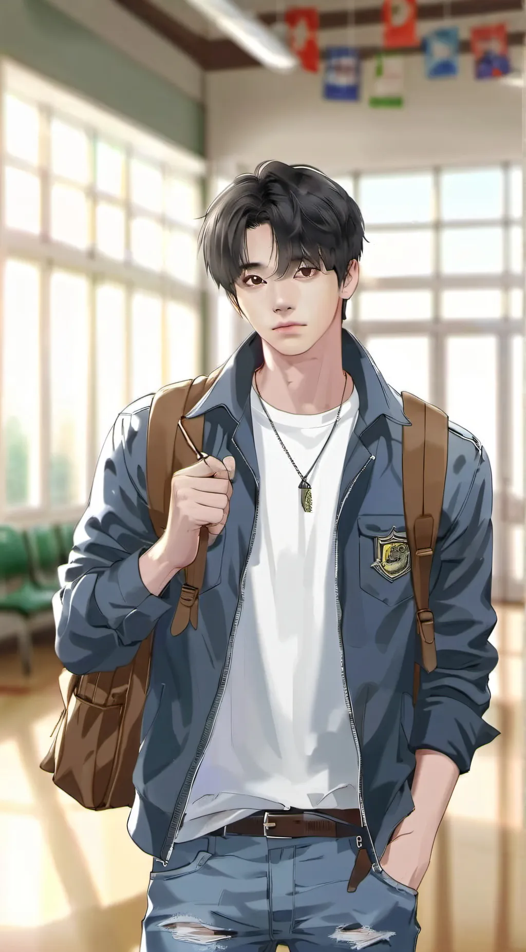 ai character: Riki Nishimura  background