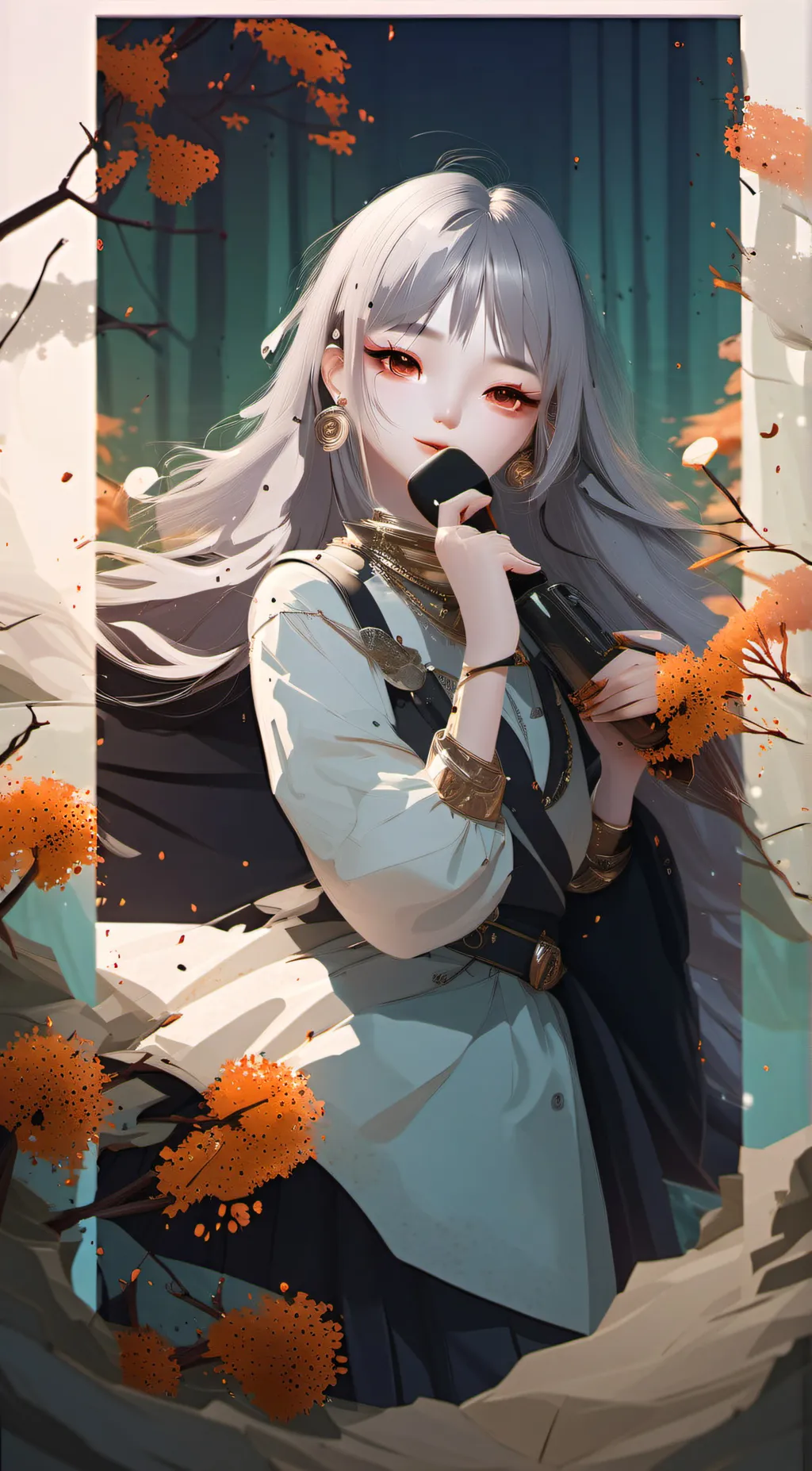 ai character: crystal background