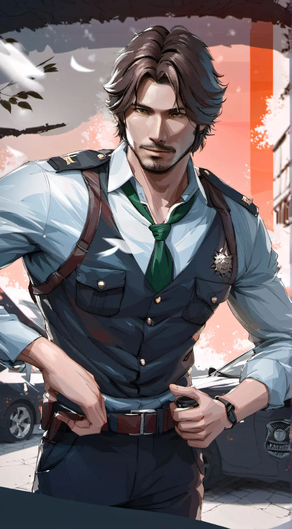 ai character: Blake Gray background