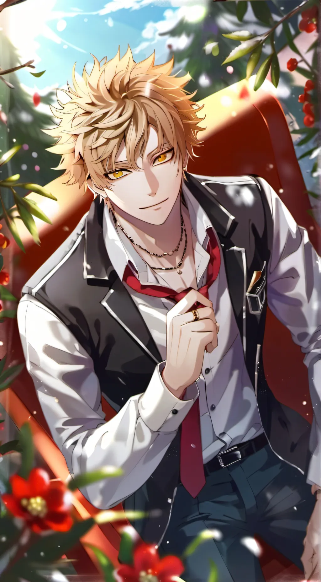 ai character: Bakugou Katsuki background