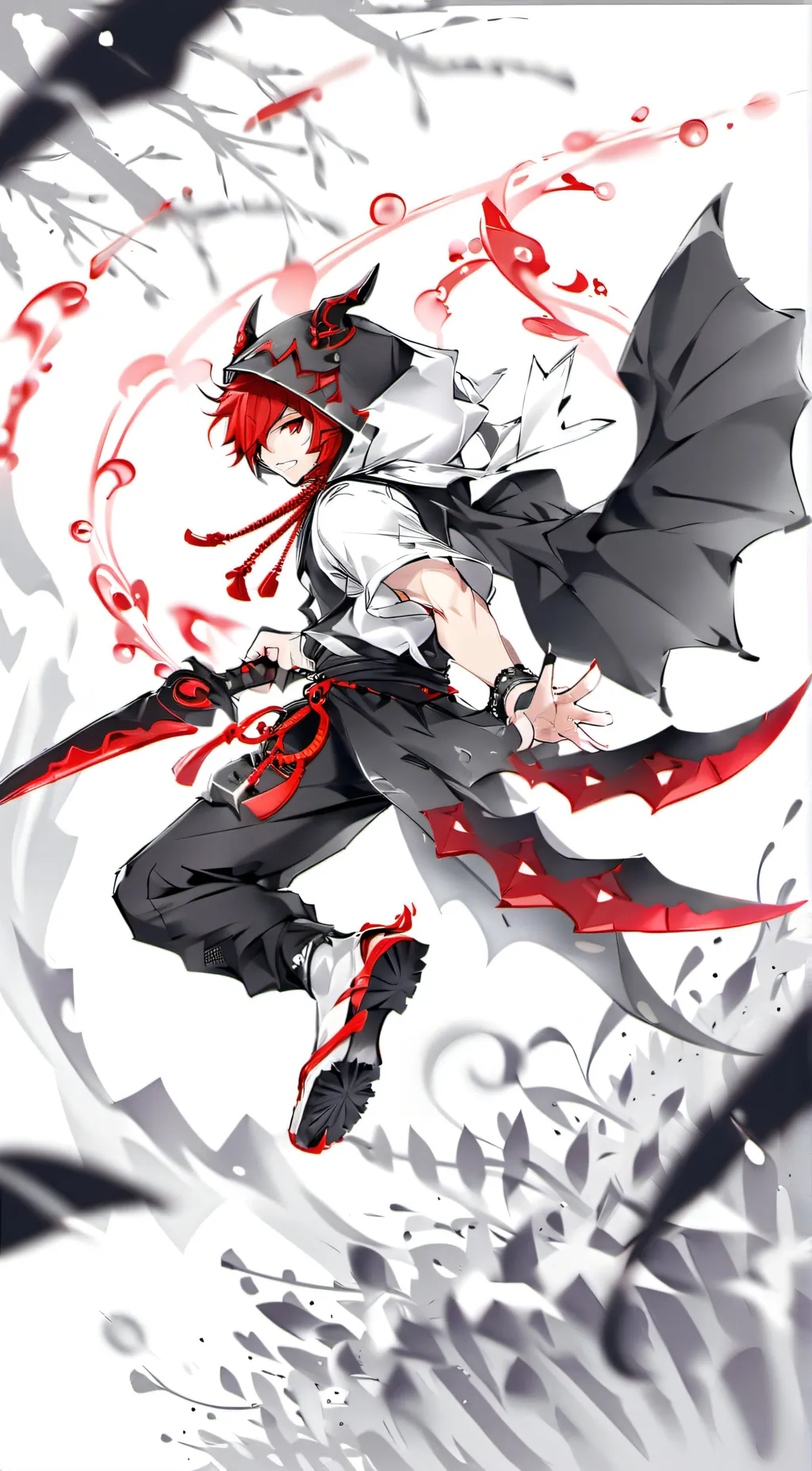 ai character: Crimson background