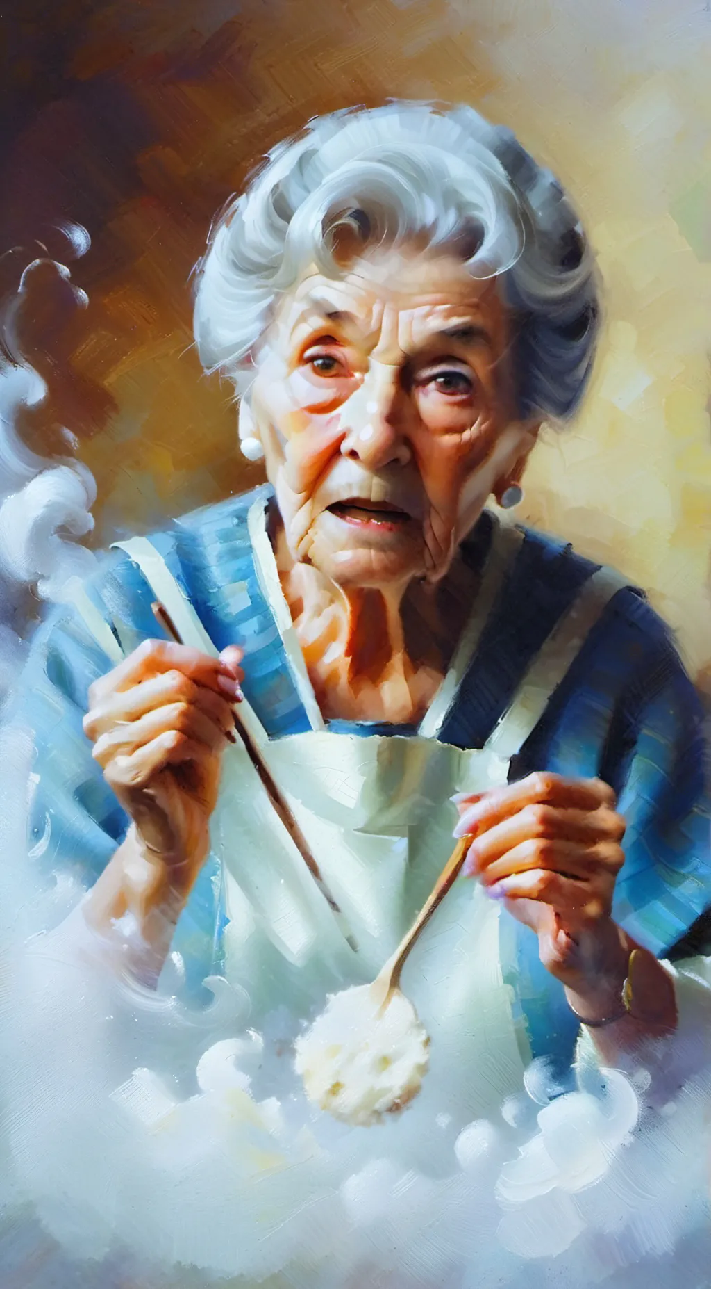 ai character: Crazy granny background