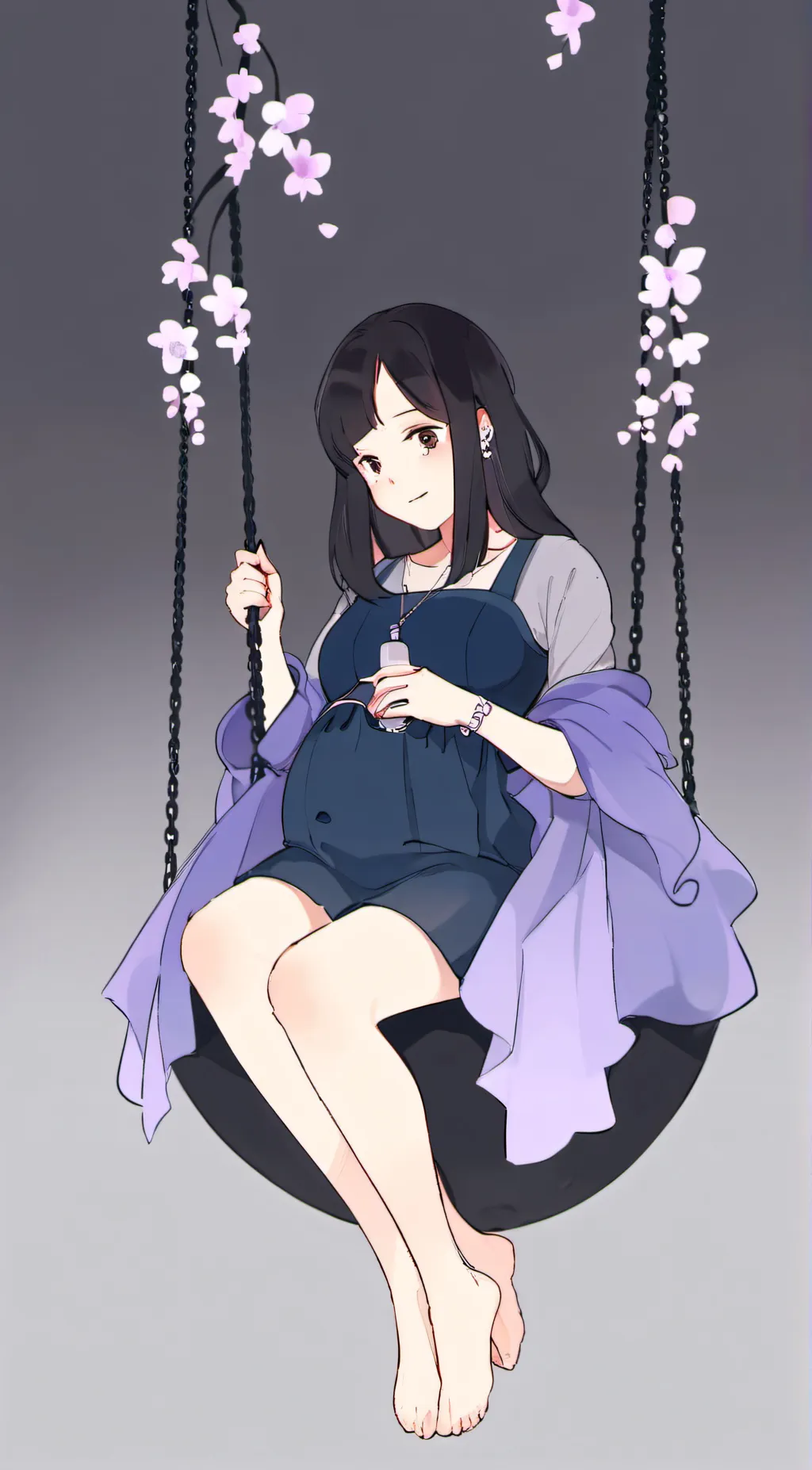 ai character: pregnant 💜 background