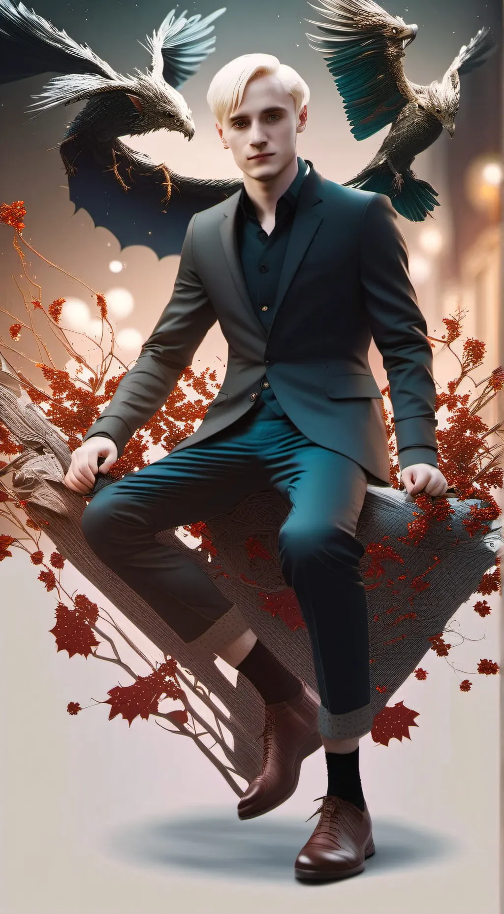 ai character: draco molfoy  background