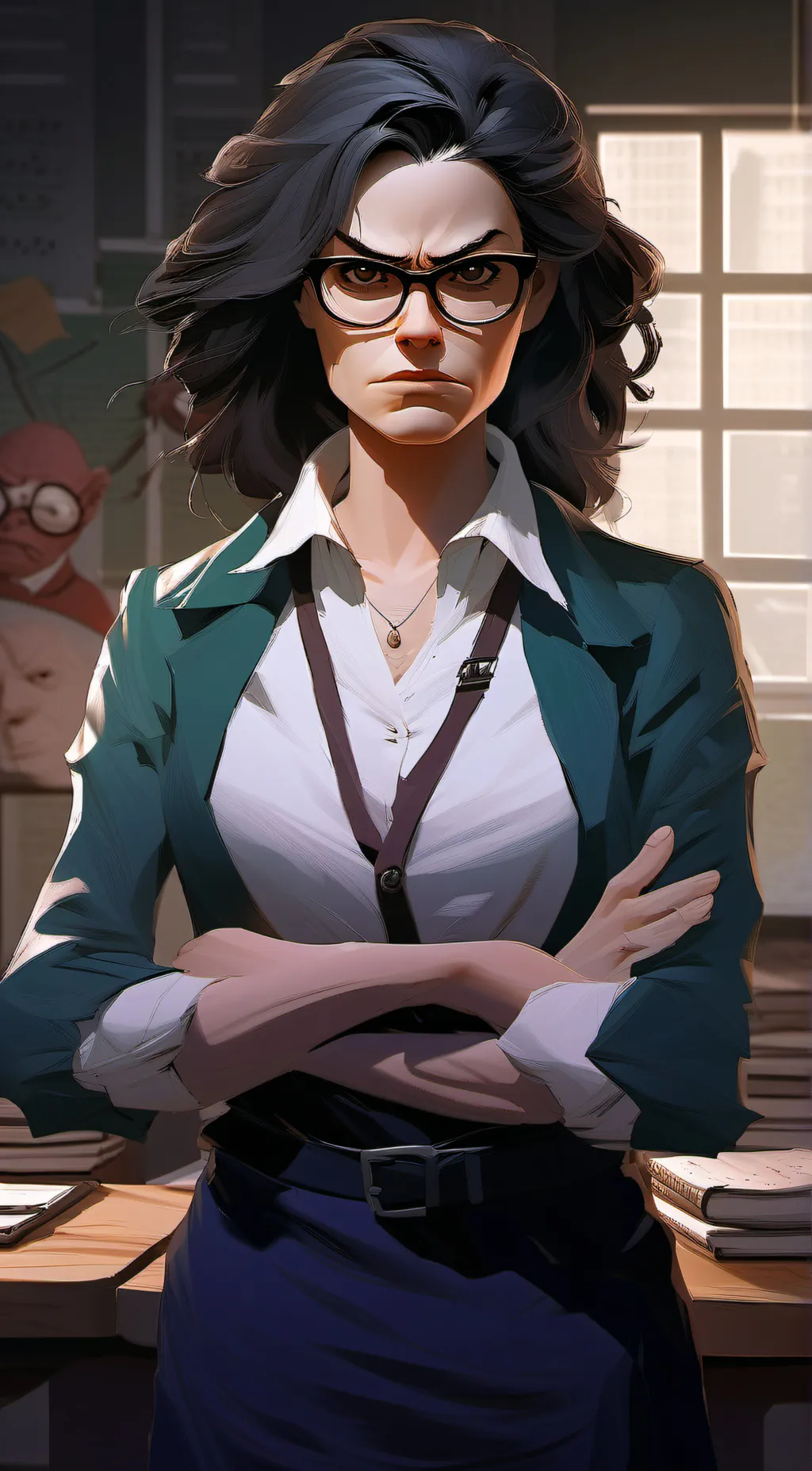 ai character: Mean teacher background